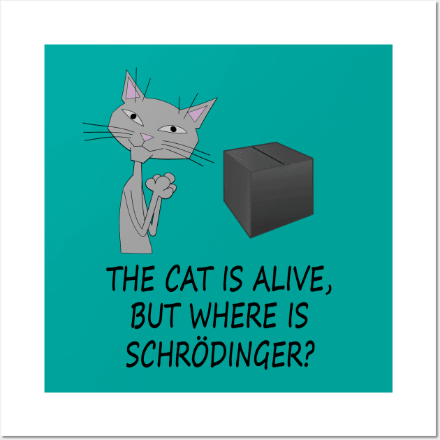 Schrödinger's Cat Wall Art by SandraKC